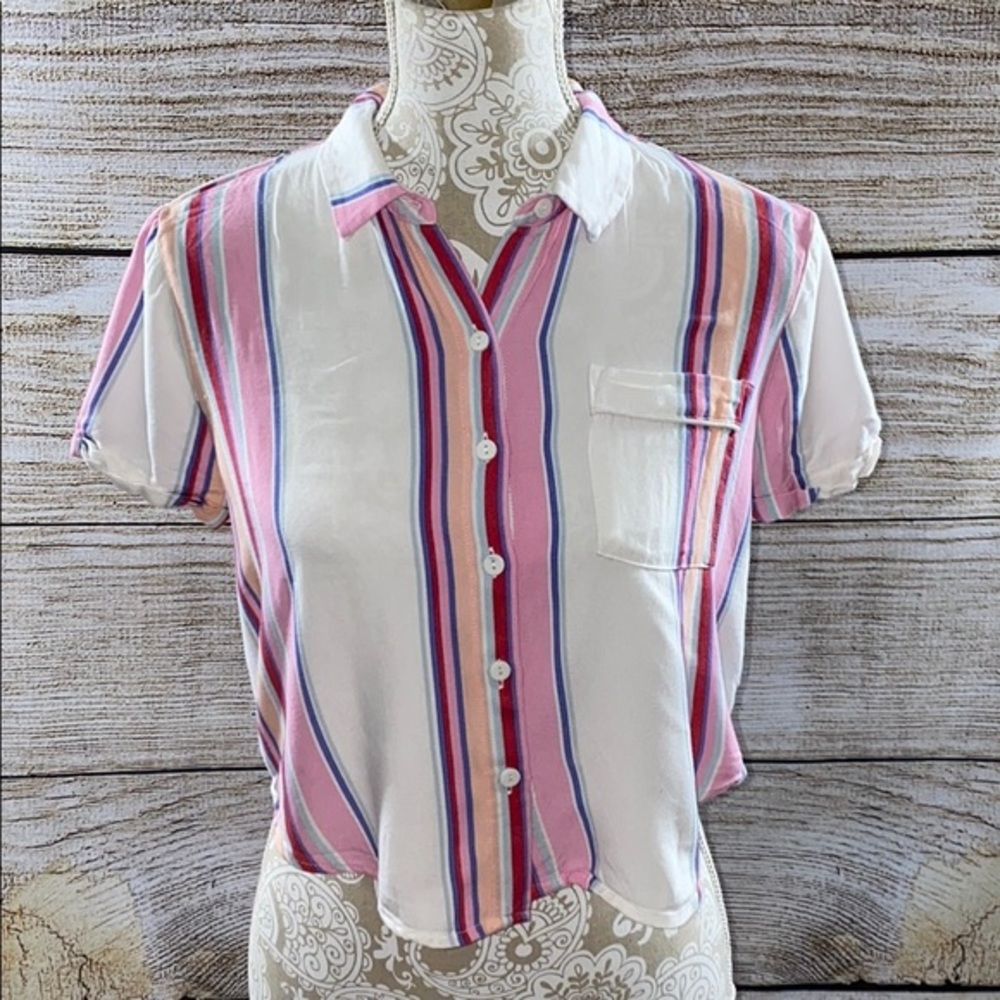 Womens Forever 21 Striped Crop Top